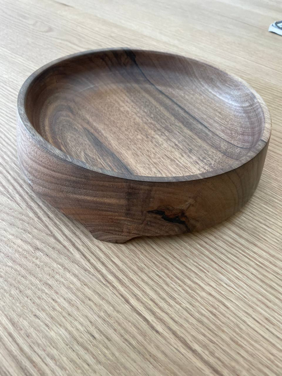 Тарілка мала на ніжках, Dozer woodturner